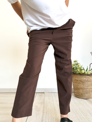 Pantalone in bengalina con tasche posteriori