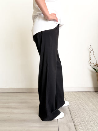 Pantalone wide leg in bengalina