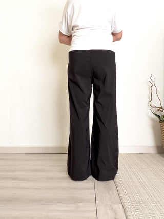 Pantalone wide leg in bengalina