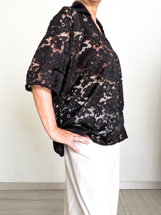 Polo in pizzo macramè