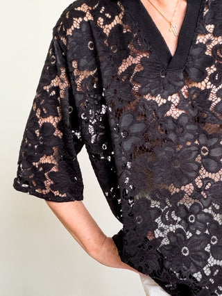 Polo in pizzo macramè