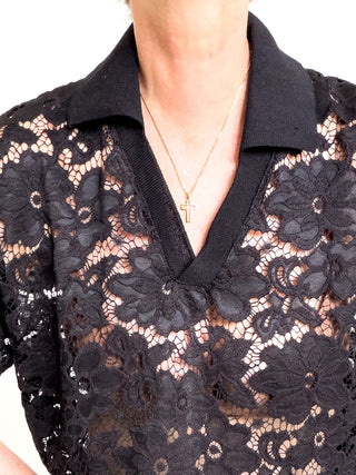 Polo in pizzo macramè