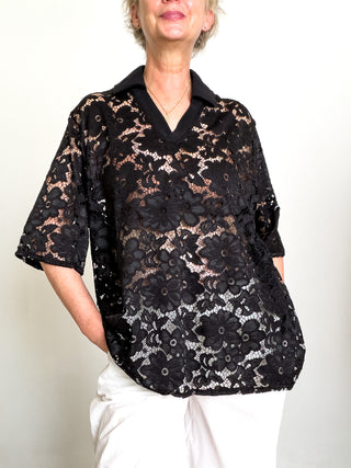 Polo in pizzo macramè