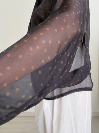 Camicia con fiocco a pois