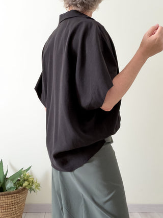 Blusa Nizza in lyocell e lino