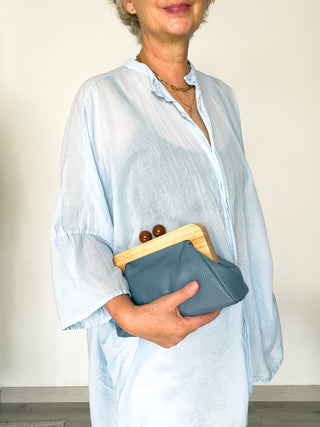 Camicia over in mussola di cotone