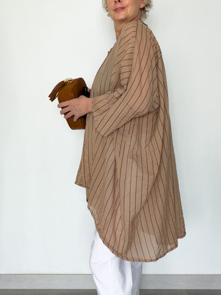 Camicia over in mussola di cotone