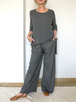 Pantalone wide leg in lyocell Livia