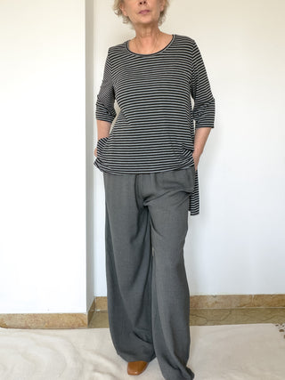 Pantalone wide leg in lyocell Livia