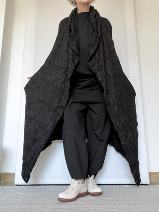 Cardigan lungo in jersey stropicciato