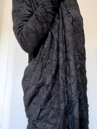 Cardigan lungo in jersey stropicciato