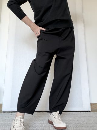 Pantalone wide leg in bengalina
