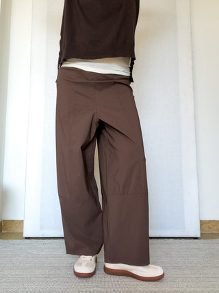 Pantalone wide leg in bengalina