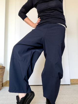 Pantalone wide leg in bengalina