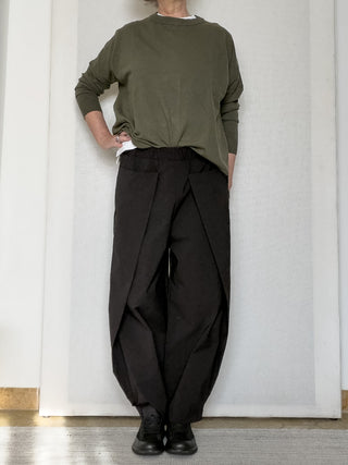 Pantalone Origami in bengalina stretch