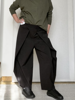 Pantalone Origami in bengalina stretch