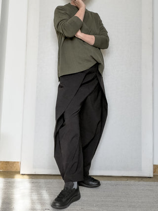 Pantalone Origami in bengalina stretch