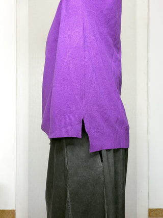 Maglia girocollo Alma con spacchetti laterali