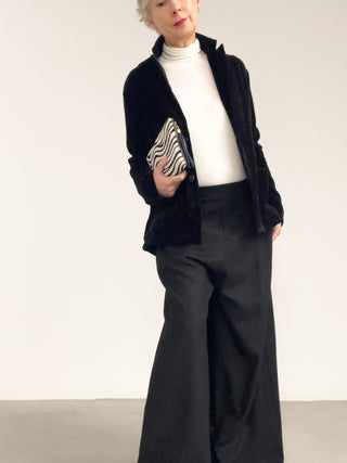 Pochette in cavallino e pelle