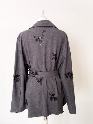 Blazer destrutturato con applicazioni in paillettes