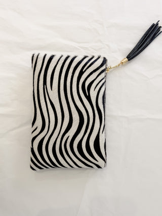 Pochette in cavallino e pelle