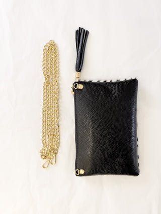 Pochette in cavallino e pelle