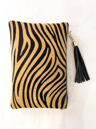 Pochette in cavallino e pelle