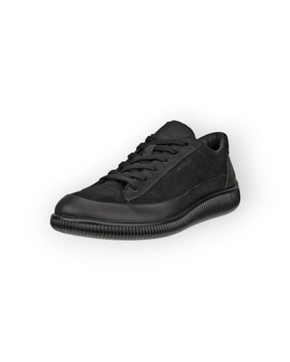 Sneaker nera waterproof in pelle e nabuk