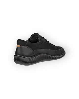 Sneaker nera waterproof in pelle e nabuk