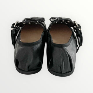 Ballerina con fibbie in nappa - La scarpolina scalza